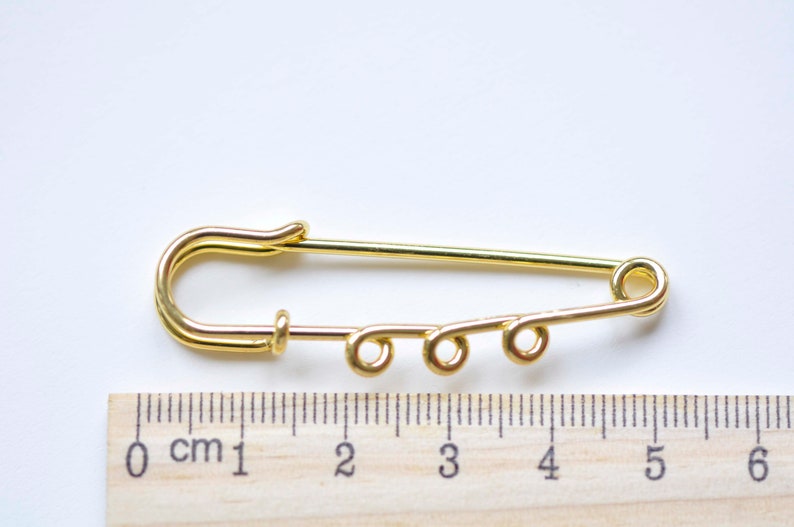 10 pcs Shiny Gold Kilt Pin Safety Pins Broochs One/Two/Three/Four